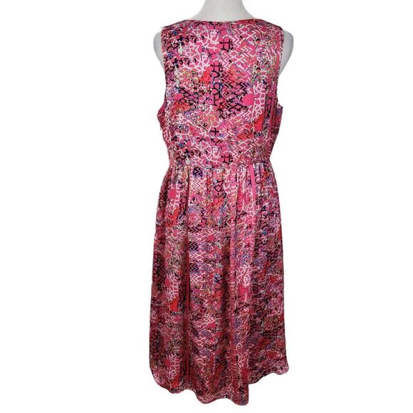 Cynthia Rowley Pink Fit and Flare High Low Dress Size 10 Wedding Guest Dress - Picture 2 of 10